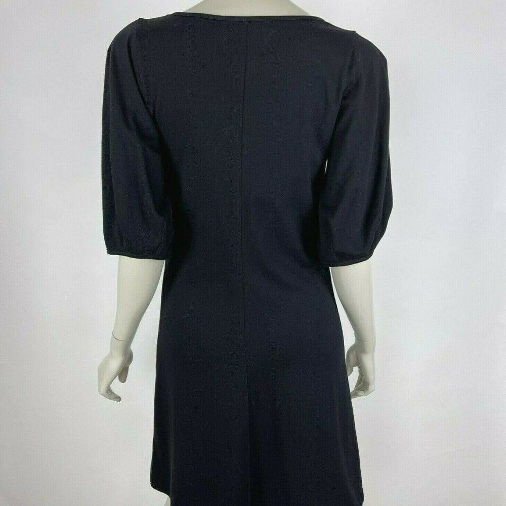 Anthropologie Velvet V-Neck Balloon Sleeve Dress - Picture 8 of 12